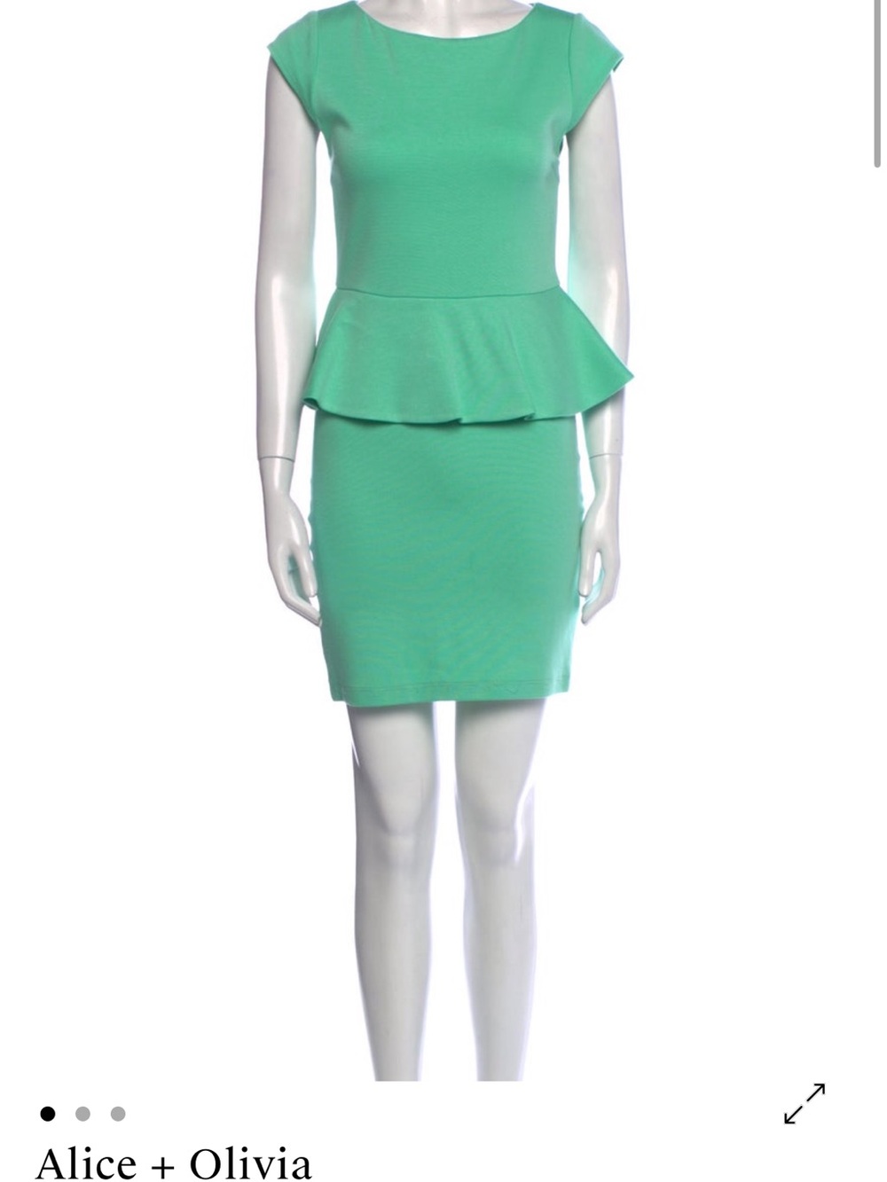 Alice + Olivia Peplum Dress in Mint